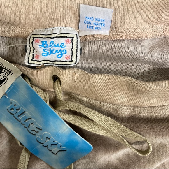 Blue Sky Beige Velour Ruffle Maxi Skirt With Drawstring Waistband - Size S - Picture 7 of 9